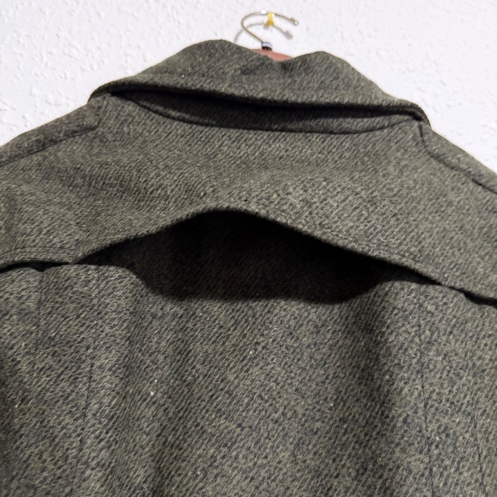 Men's Double-Breasted Wool Peacoat - Dark Olive (Tagged Size S, Fits Like XS) - Picture 10 of 10